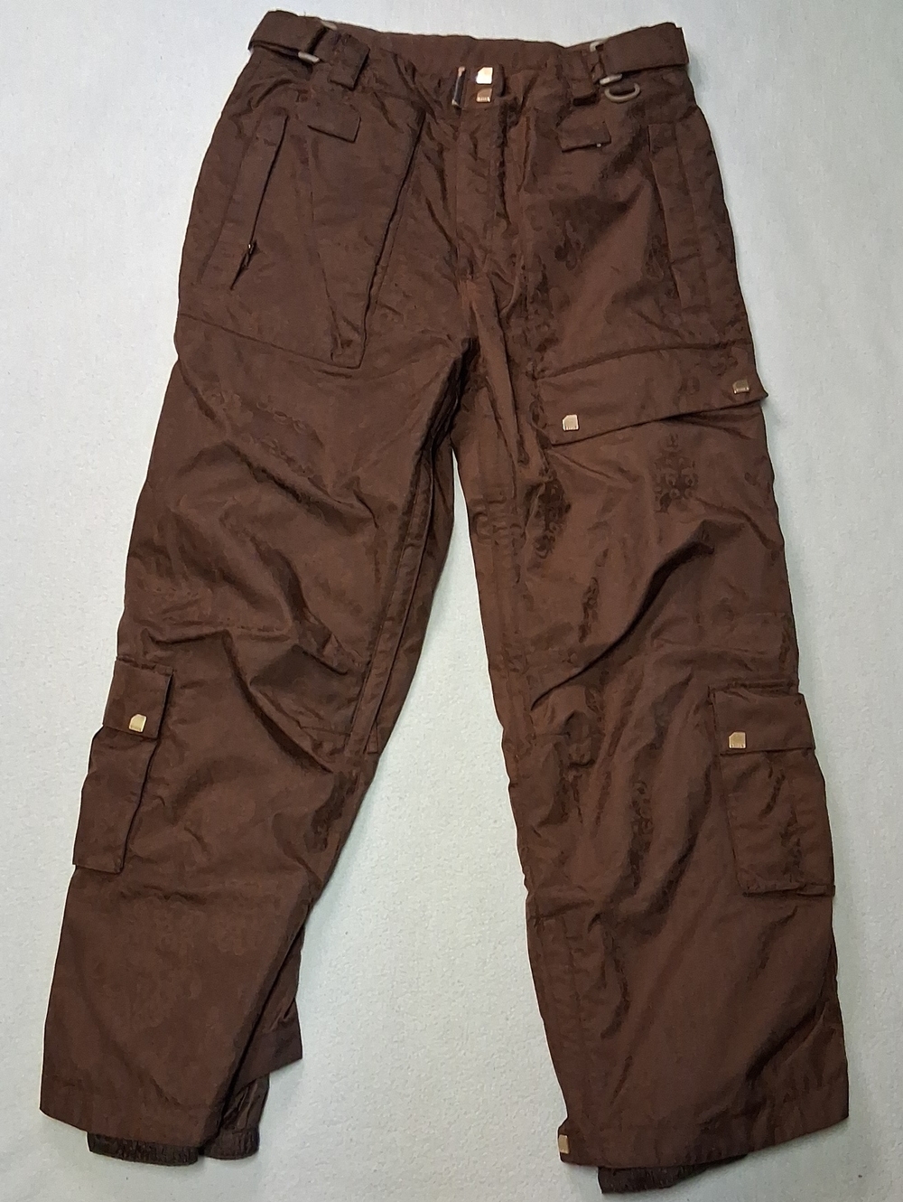 Westbeach Women's Brown Cargo Snow Pants with Multi-Pocket Utility